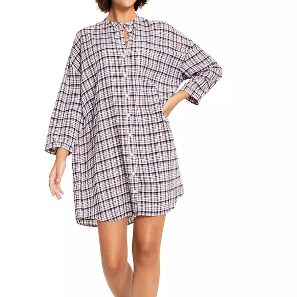 tommy jeans Dresses & Skirts - Tommy Jeans Women's Plaid Button-Up Shirt Dress Medium NWT